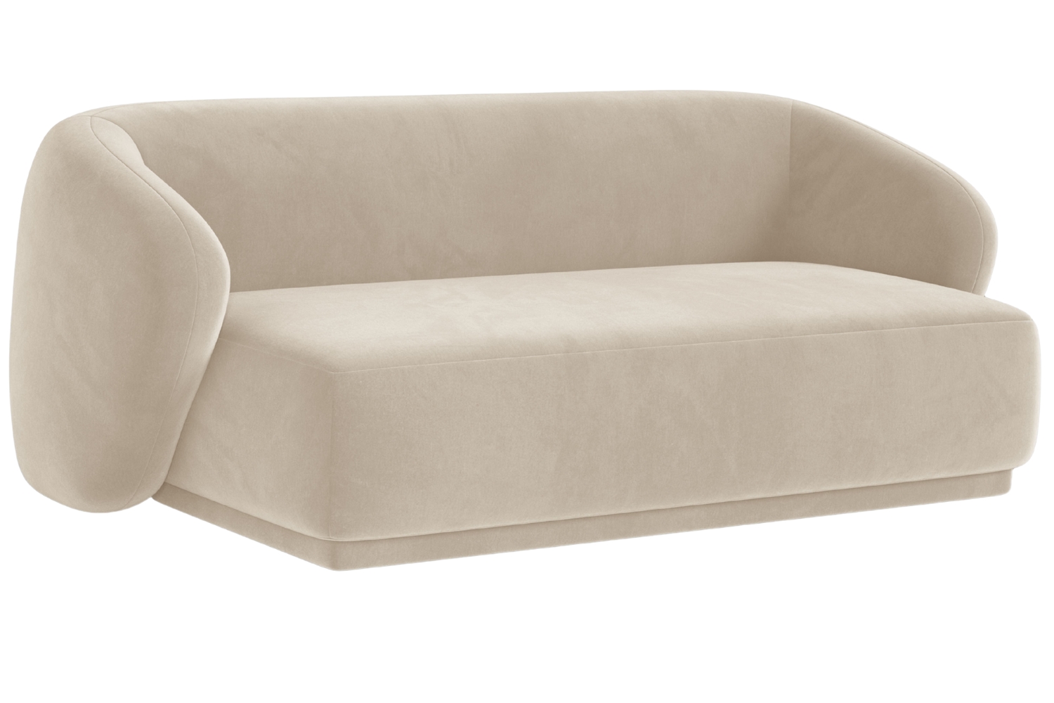 Maison Heritage Béžová sametová dvoumístná pohovka Jane 180 cm