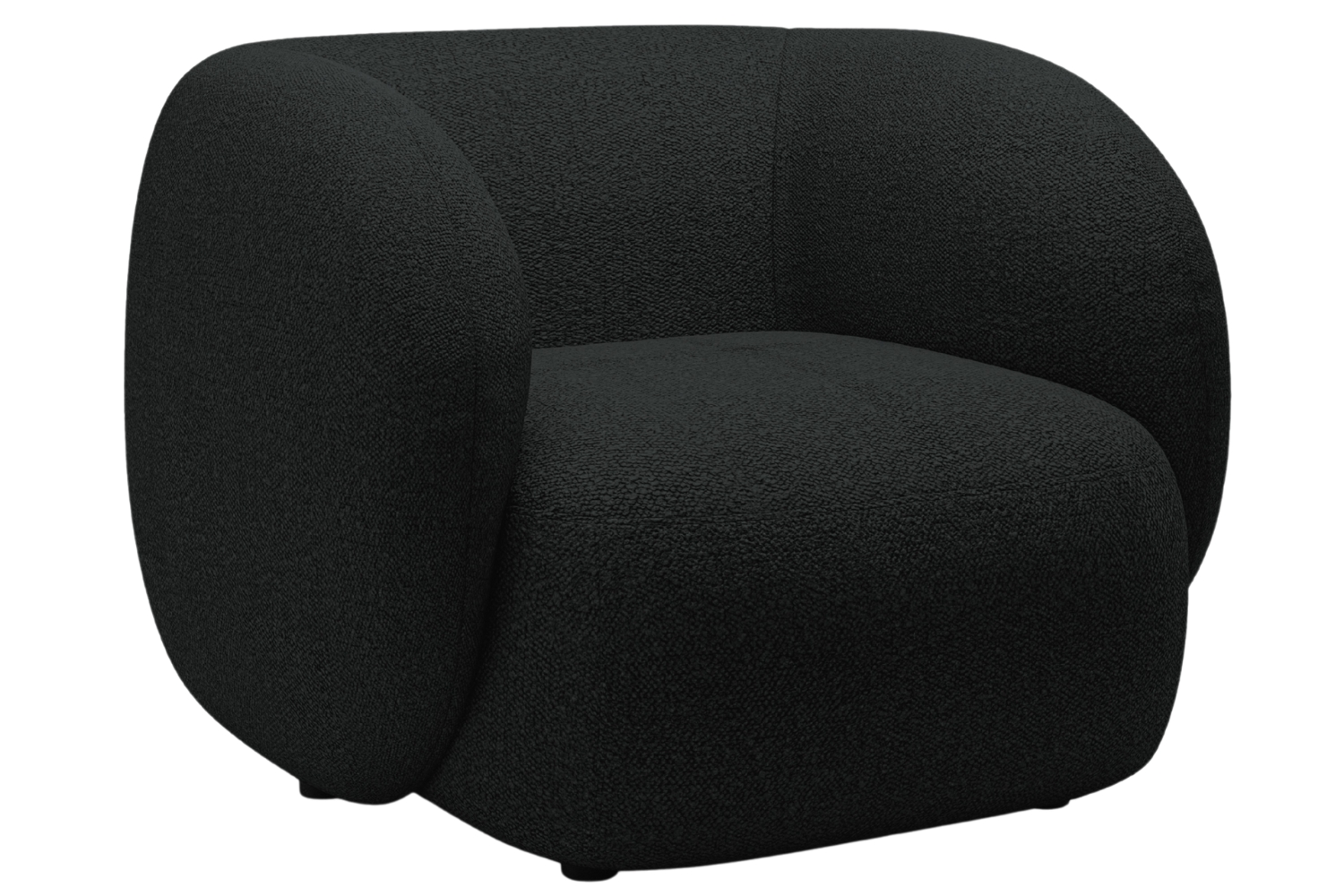 Micadoni Černé bouclé křeslo Kate