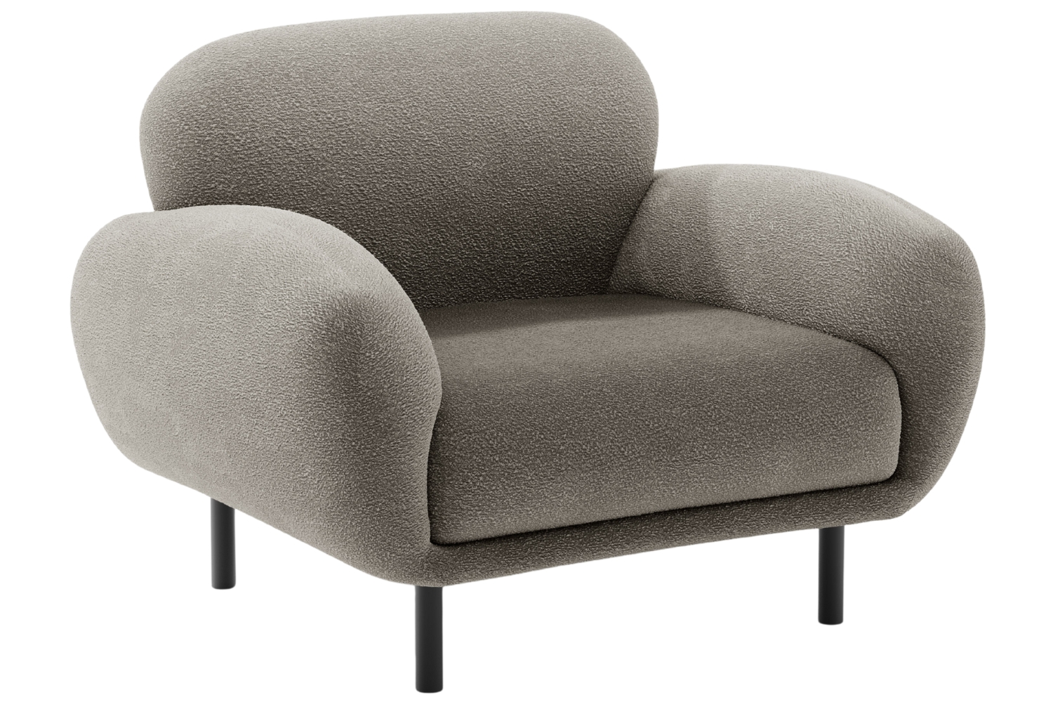 Micadoni Šedé bouclé křeslo Poppy