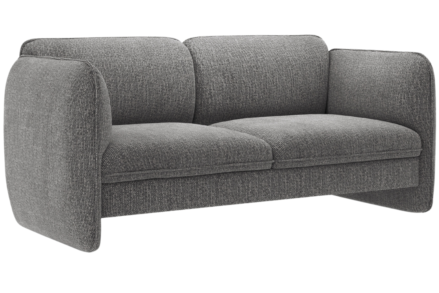 Micadoni Tmavě šedá dvoumístná pohovka Georgia 168 cm