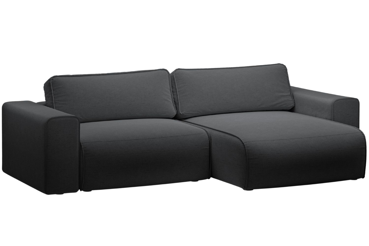 Micadoni Tmavě šedá rozkládací pohovka Victor 246 cm