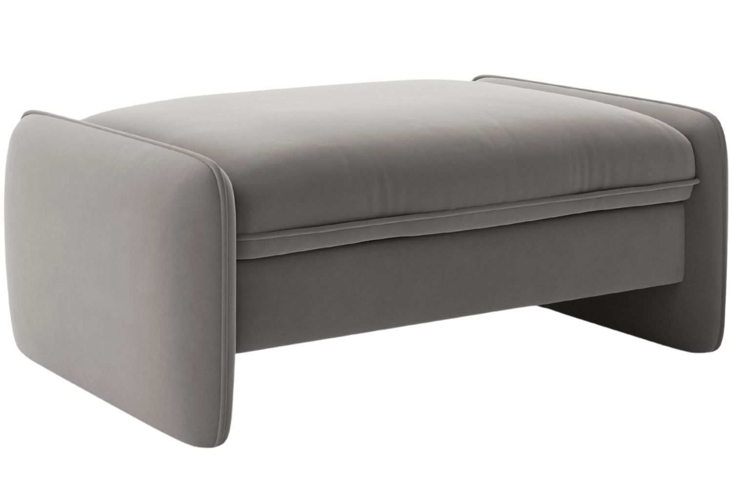 Micadoni Tmavě šedá sametová podnožka Georgia 115 x 70 cm