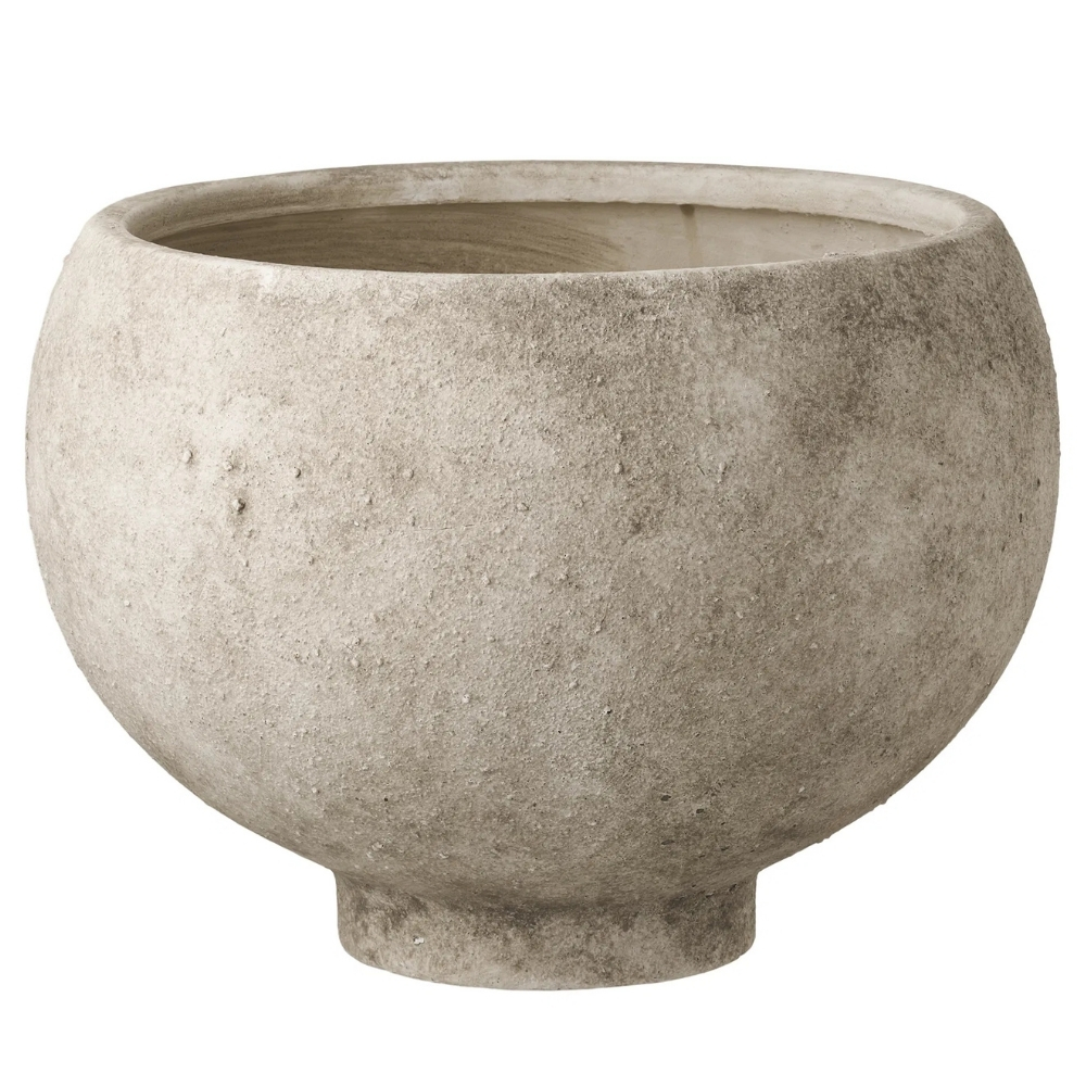 Nordic Living Šedý keramický květináč Galio Ø 26 cm