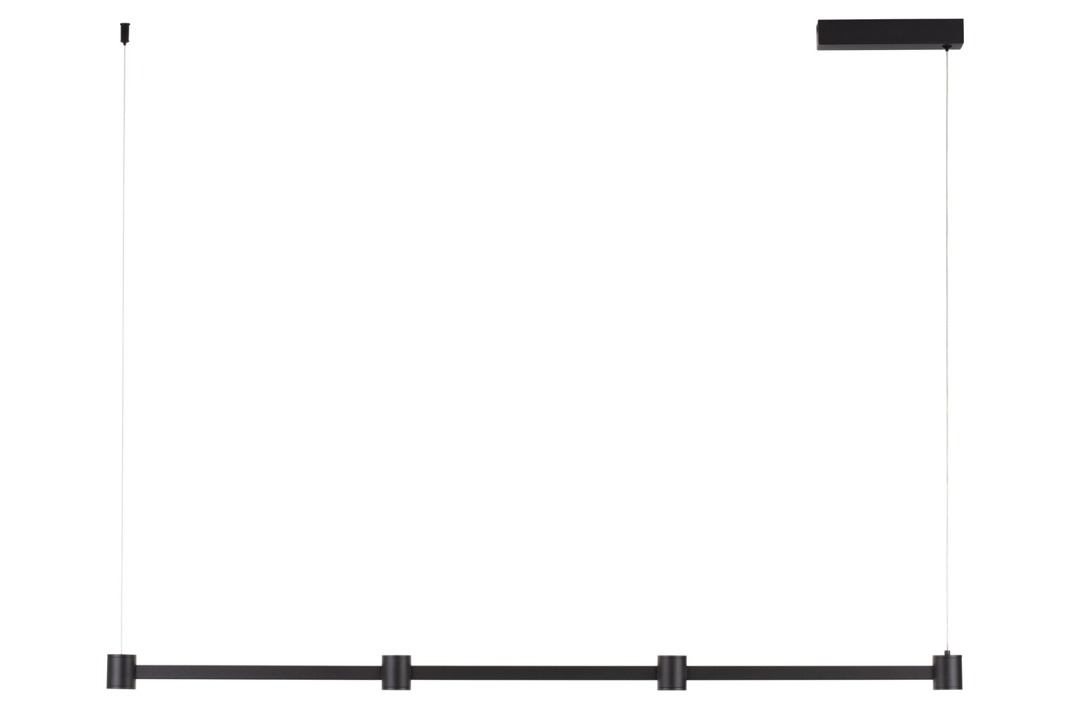 Nova Luce Černé kovové závěsné LED světlo Puize 118 cm