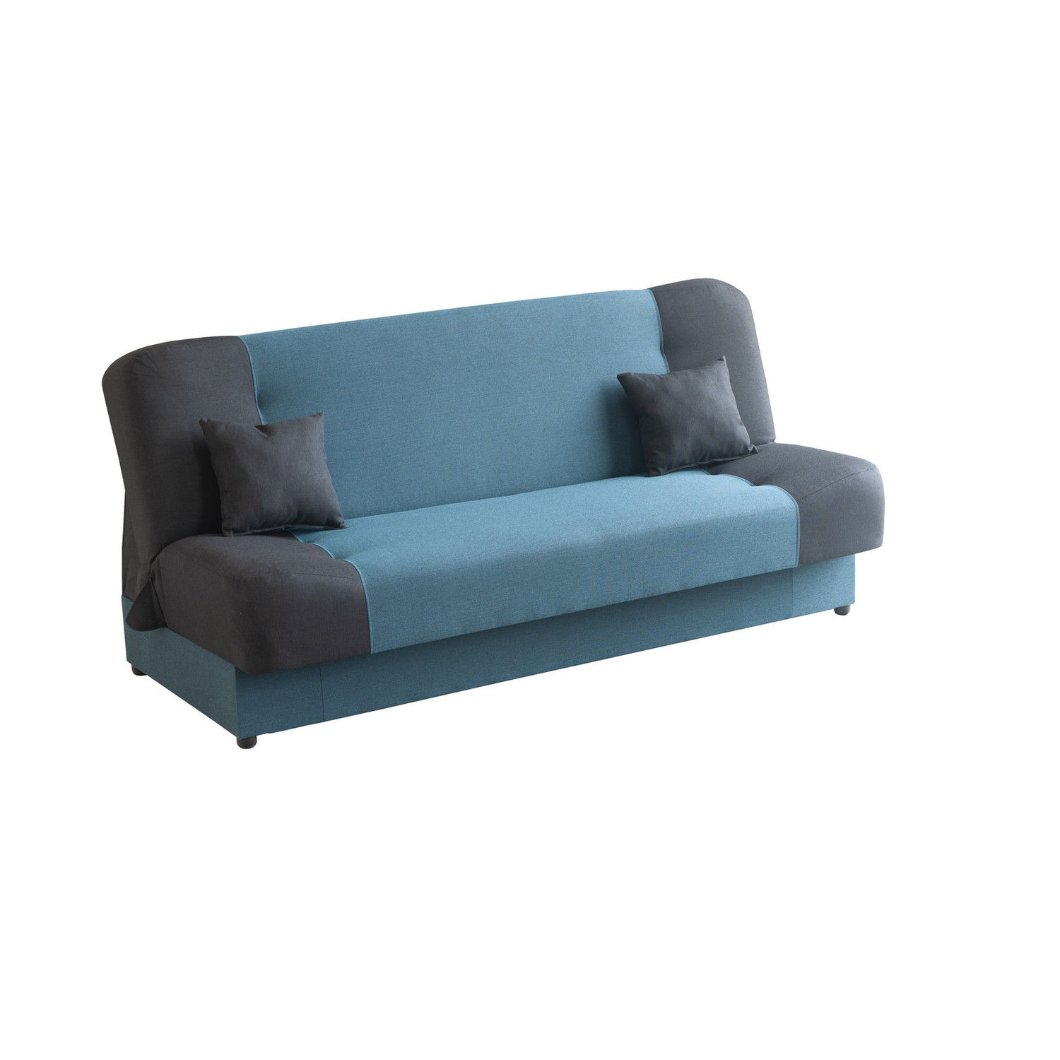 Rozkládací pohovka 124 MADISON Tmavě šedá+černá