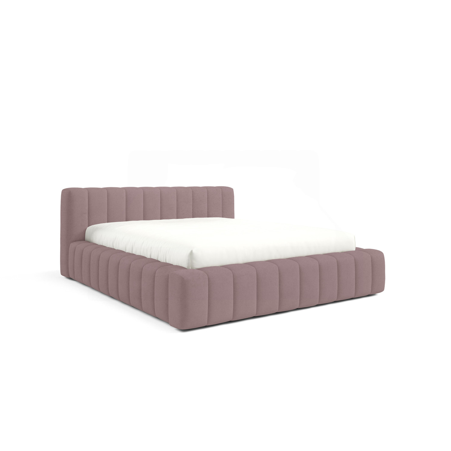 Čalouněná postel GINO 140x200 cm s nízkým čelem Růžová