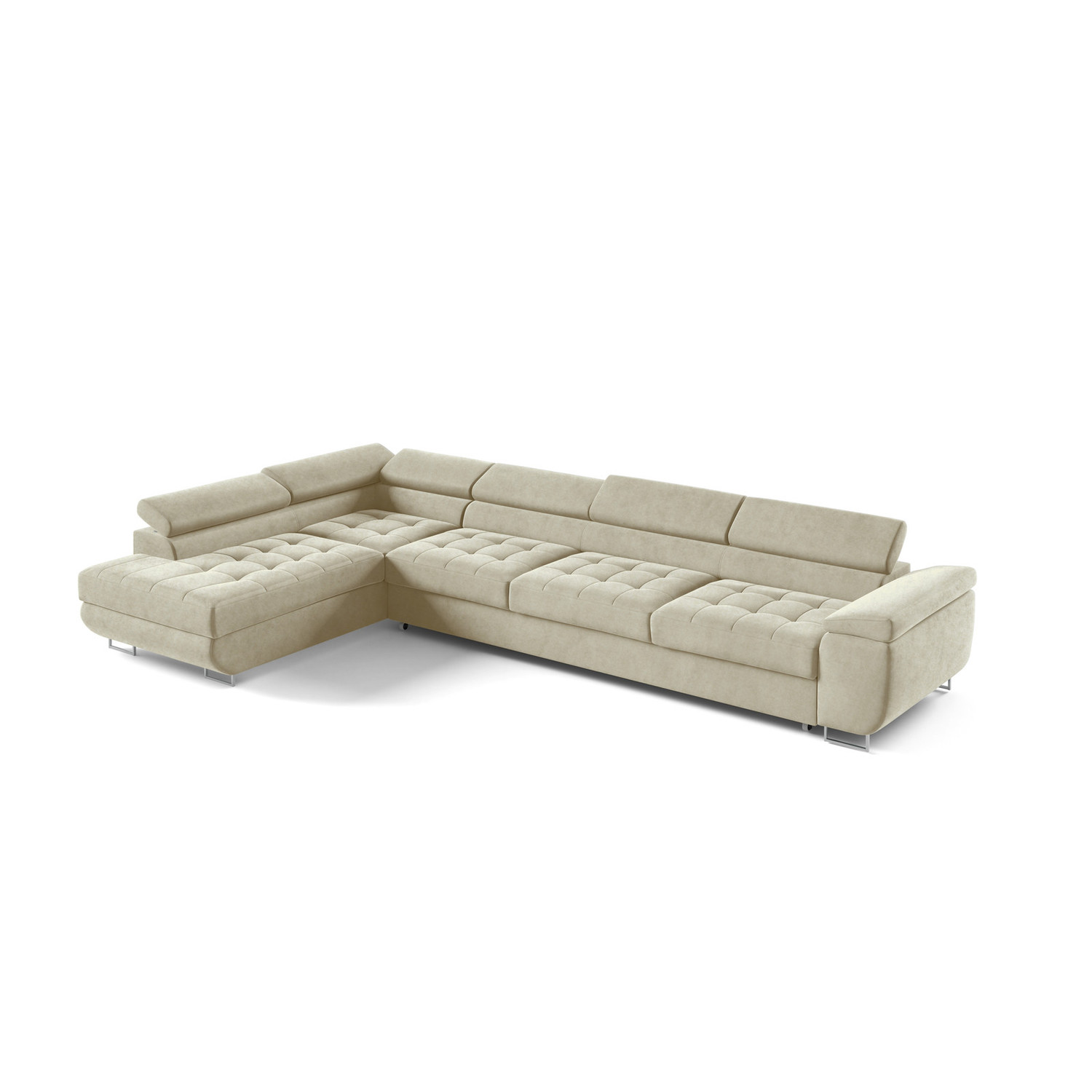 Rohová rozkládací sedací souprava BENJAMIN 155 XL Levá Šedá IV