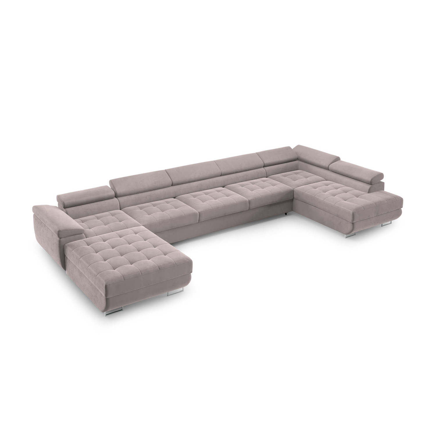 Rohová rozkládací sedací souprava BENJAMIN 275 U XL Pravá Šedá VI