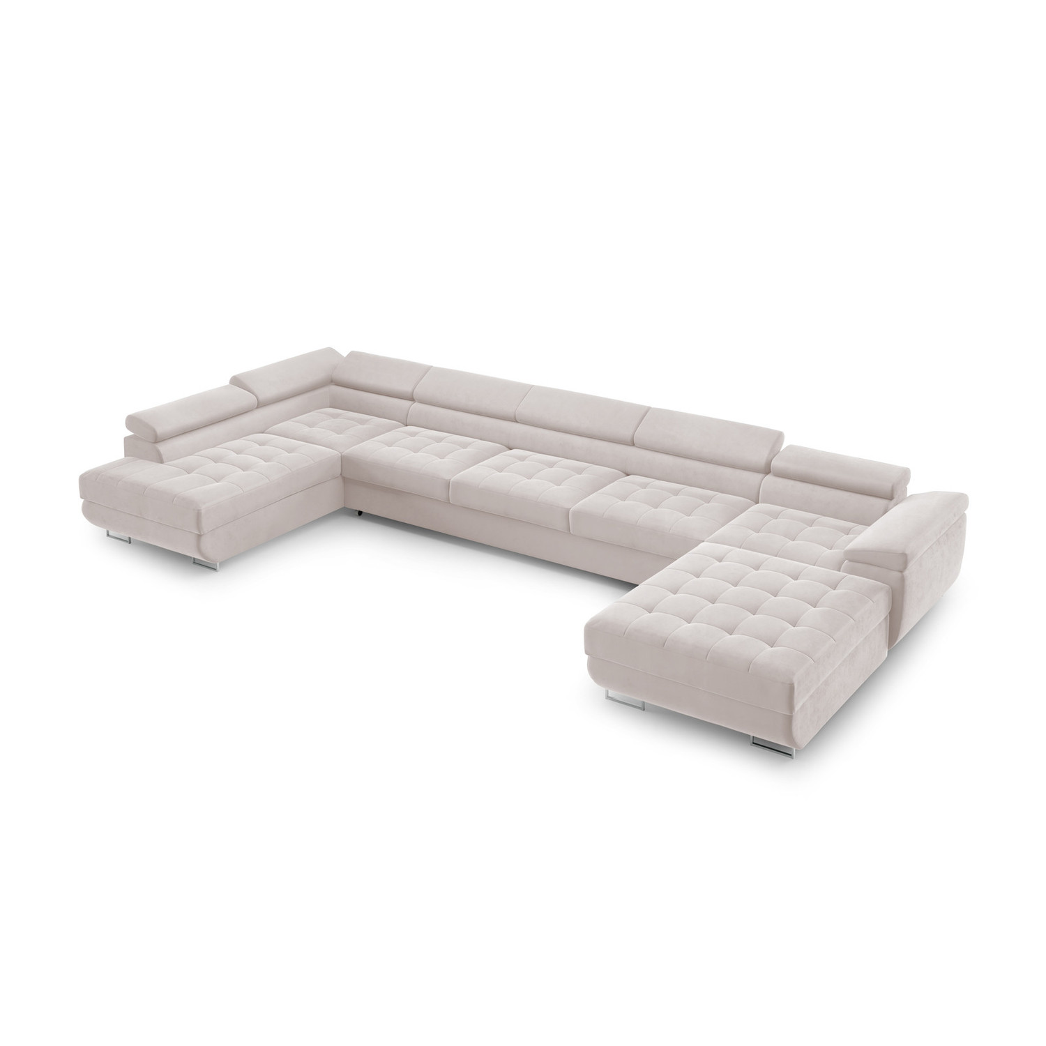 Rohová rozkládací sedací souprava BENJAMIN 275 U XL Pravá Šedá IV