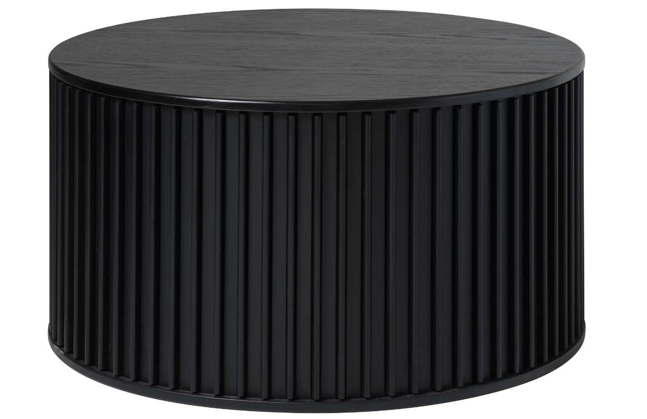 Unique Furniture Černý dubový konferenční stolek Siena 85 cm