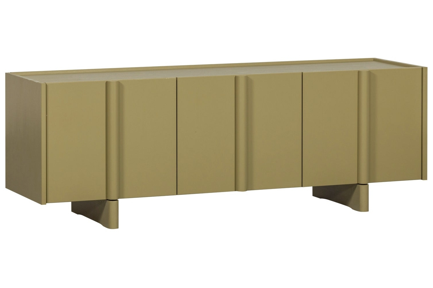 WOOOD Zelený dřevěný TV stolek Basu 152 x 46 cm