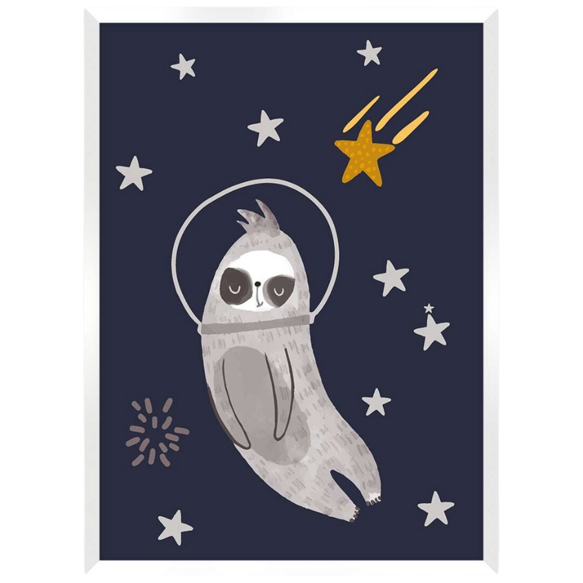 Yellow Tipi Dětský obraz Happy Sloth 40 x 30 cm