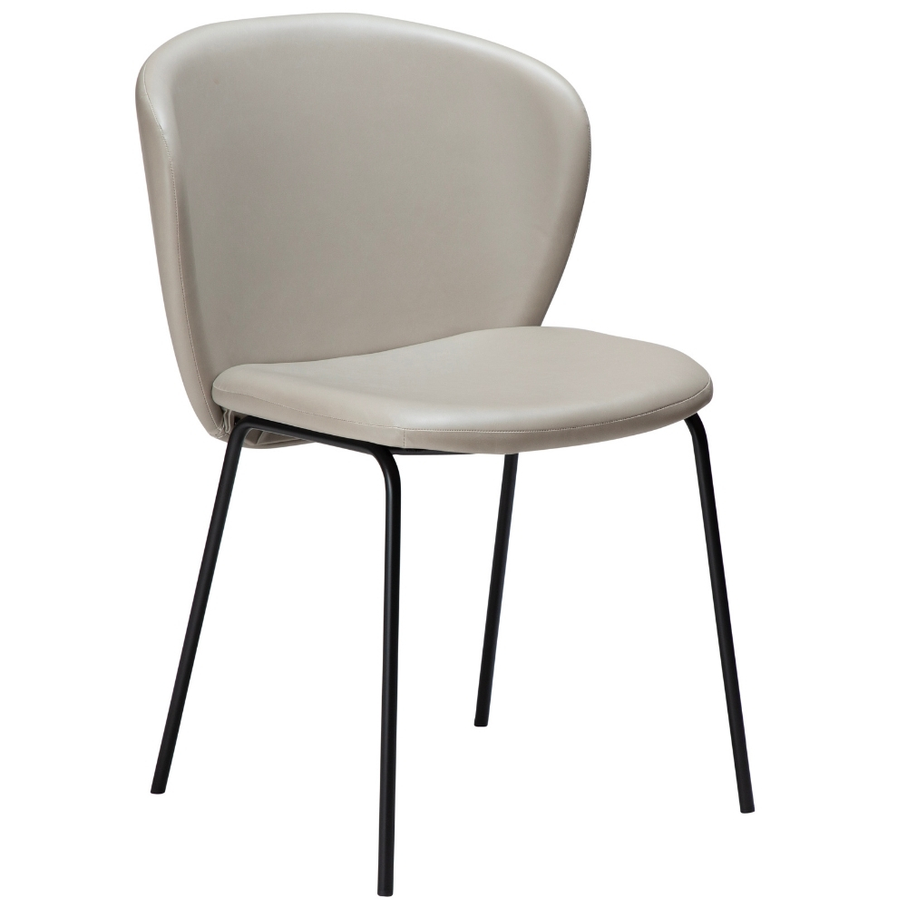 ​​​​​Dan-Form Béžovošedá koženková jídelní židle DAN-FORM Stay