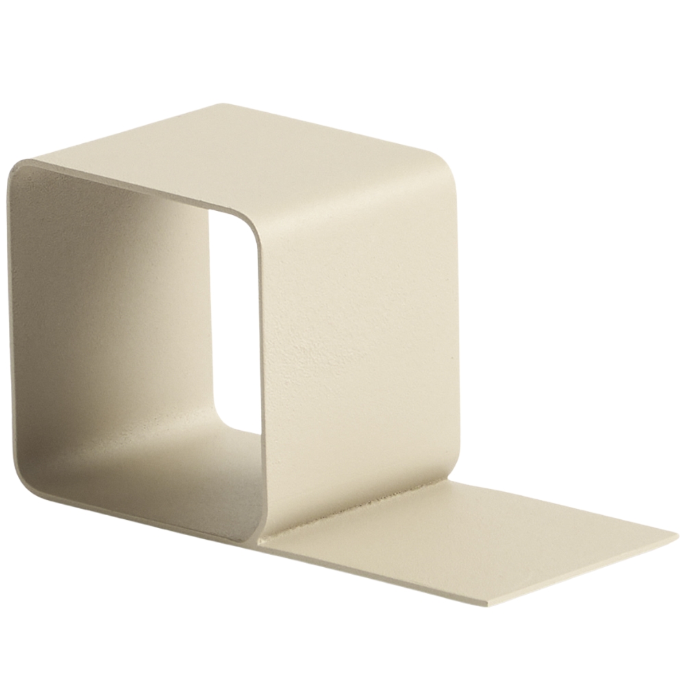 Kave Home Béžová kovová zarážka na knihy Mistra 10 cm