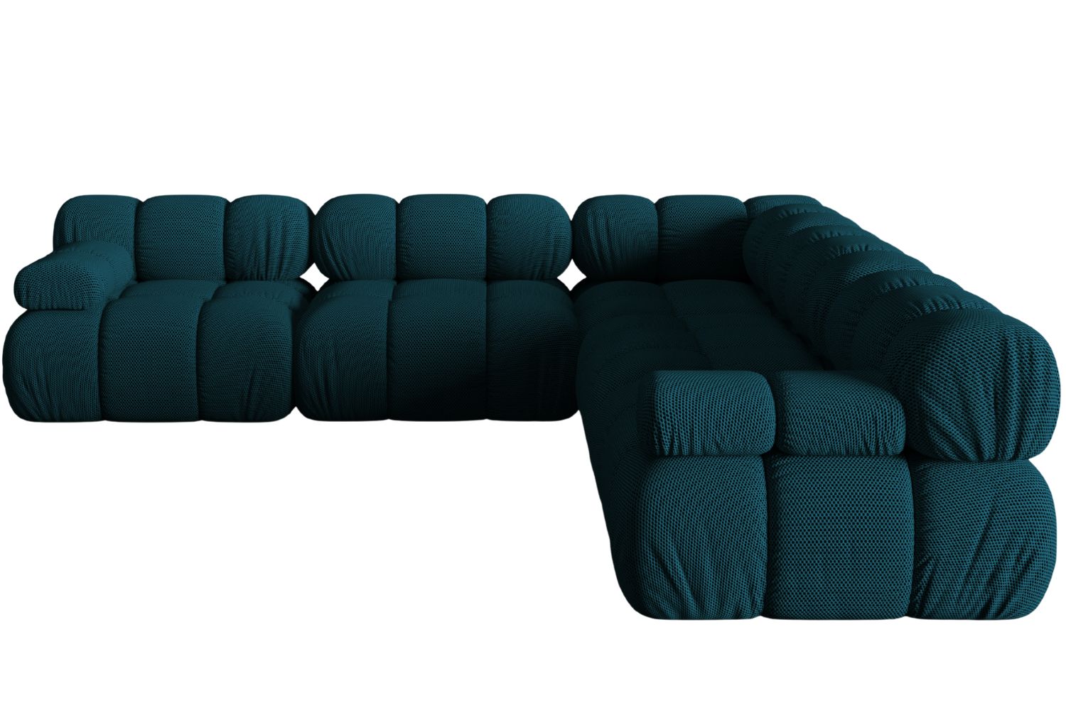 Micadoni Modrá rohová pohovka Bellis 282 cm