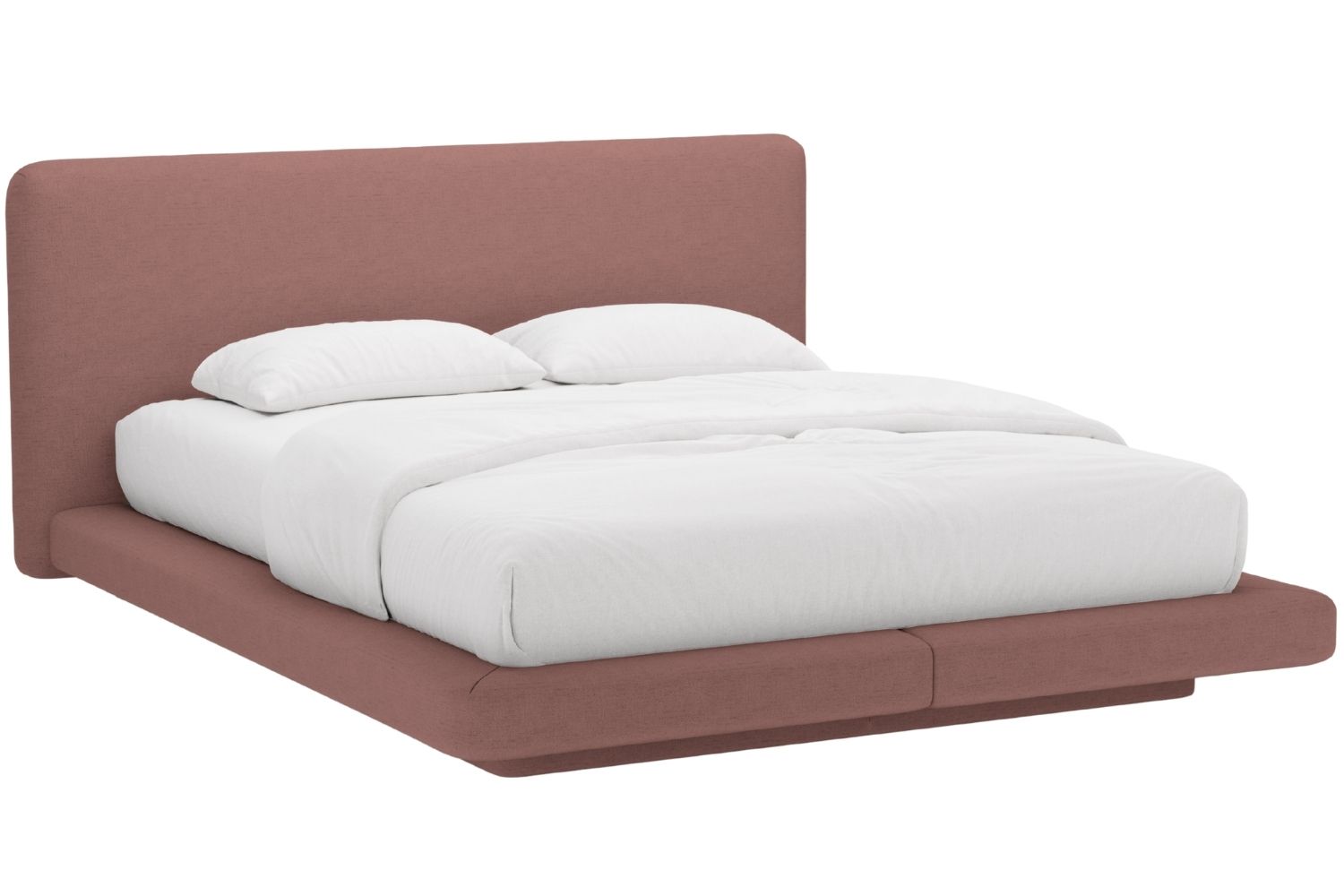 Micadoni Růžová dvoulůžková postel Linea 180 x 200 cm