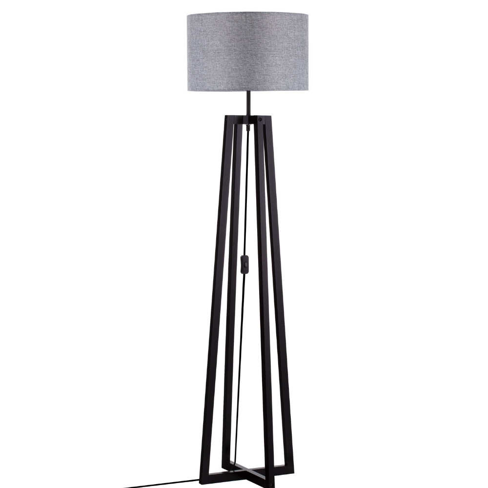 Nova Luce Šedá stojací lampa Artis 165 cm