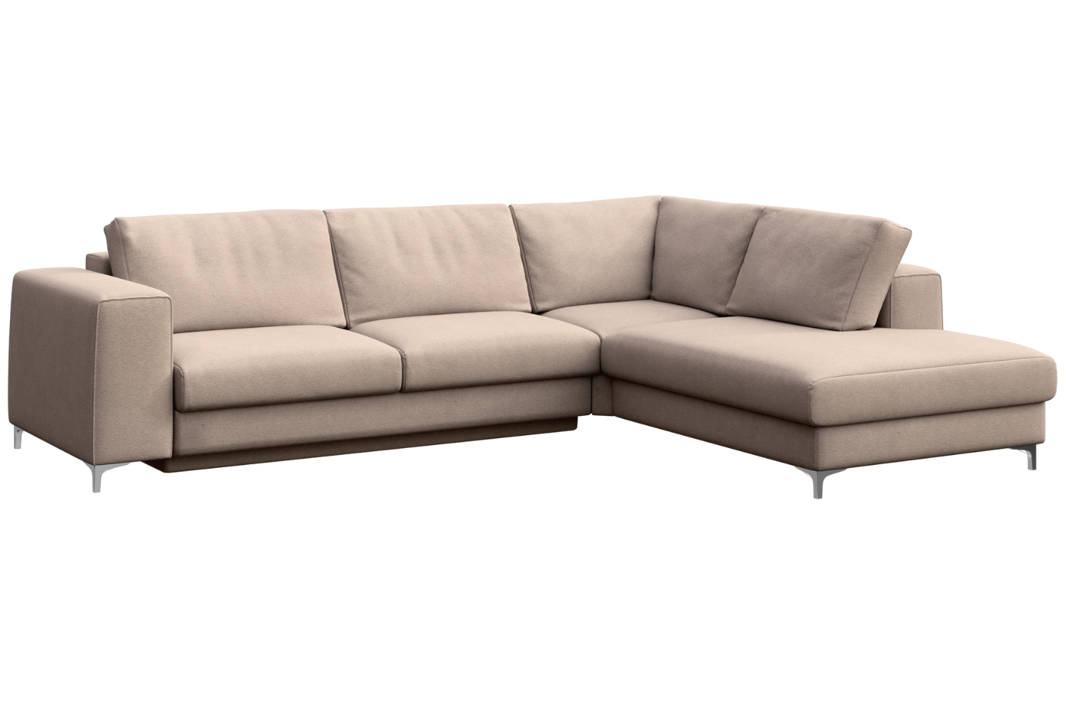 Rodier Béžová sametová rozkládací pohovka Rene 302 cm