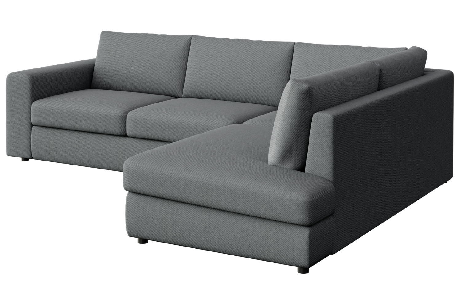 Rodier Šedá rohová pohovka Baga 297 cm