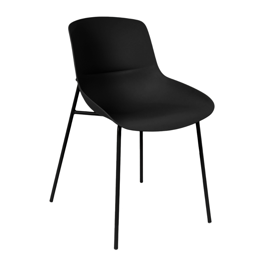 Somcasa Černá plastová  jídelní židle Diletta