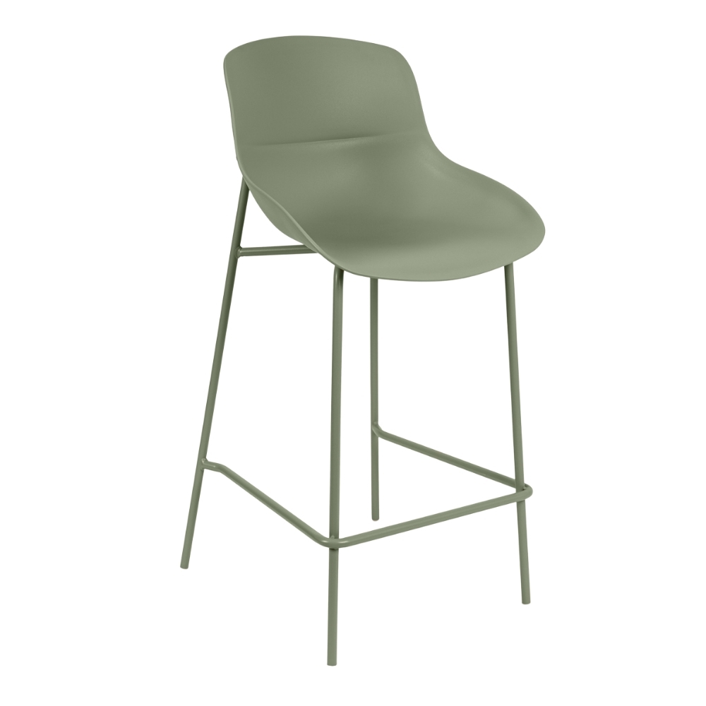 Somcasa Zelená plastová barová židle Fabian 66 cm