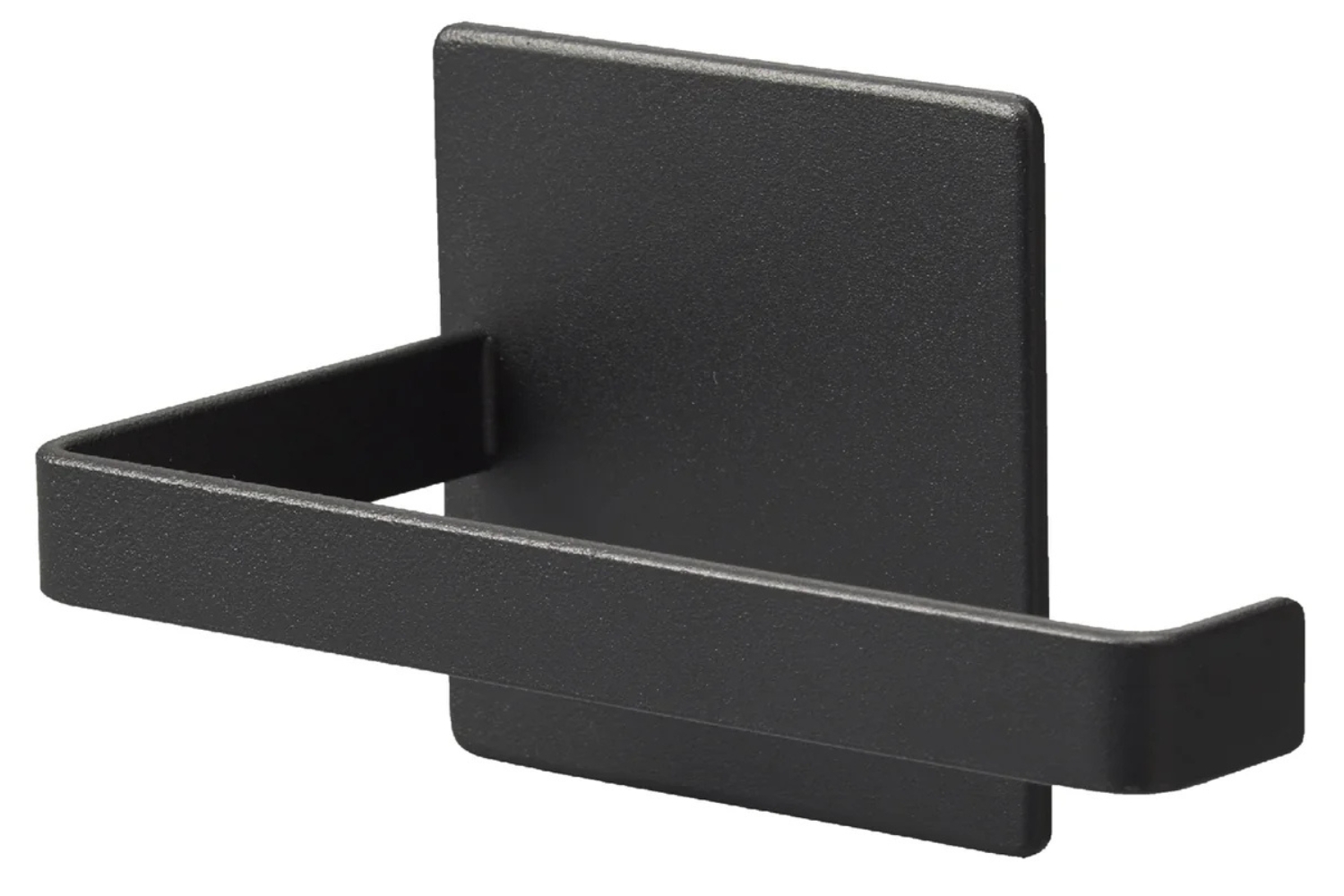 YAMAZAKI Černý kovový magnetický držák na toaletní papír Tower 14 cm