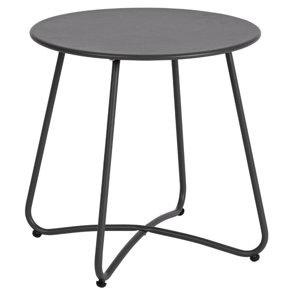 Bizzotto Antracitový kovový zahradní stolek Austin ø 45 cm