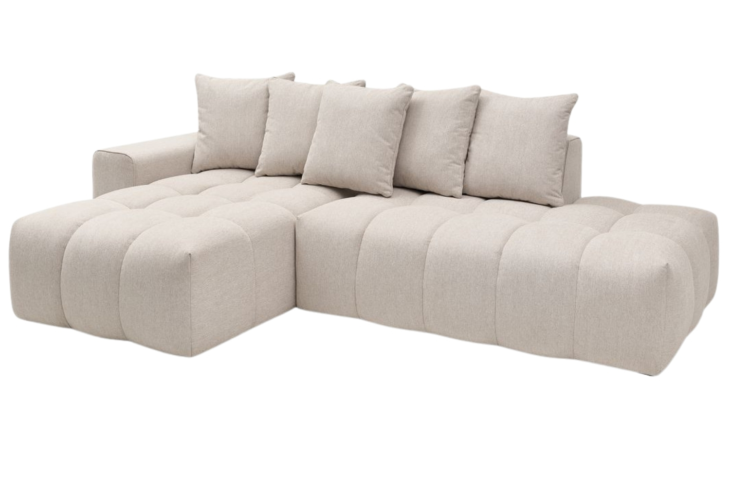 Bobochic Paris Béžová rohová pohovka Mont-Blanc 313 cm