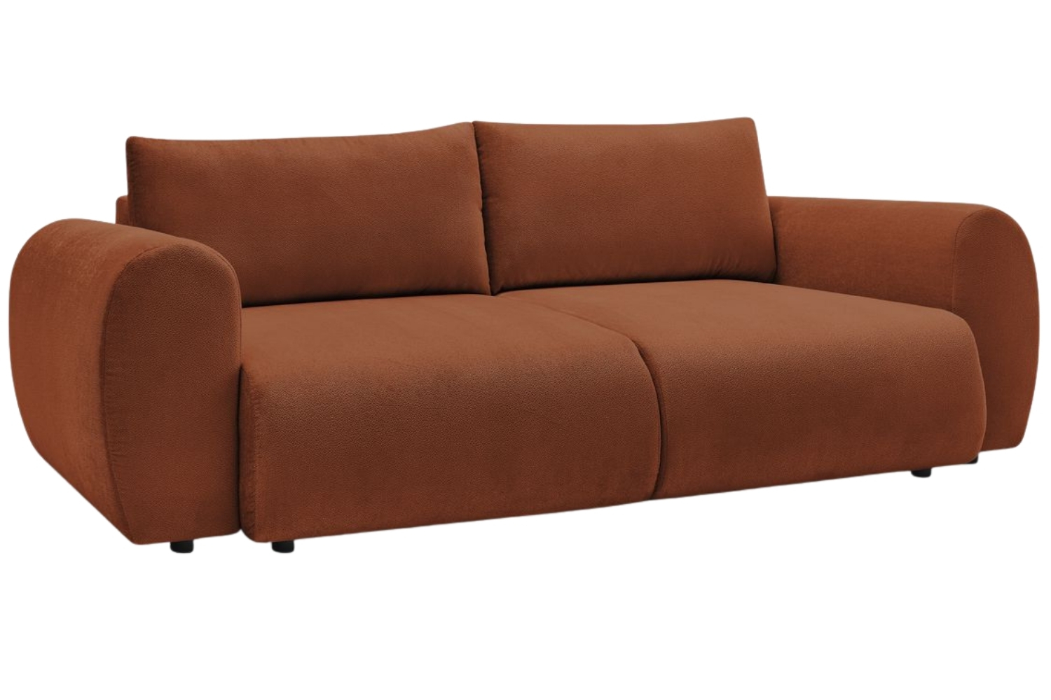 Bobochic Paris Terakotově oranžová rozkládací pohovka Lucien 257 cm