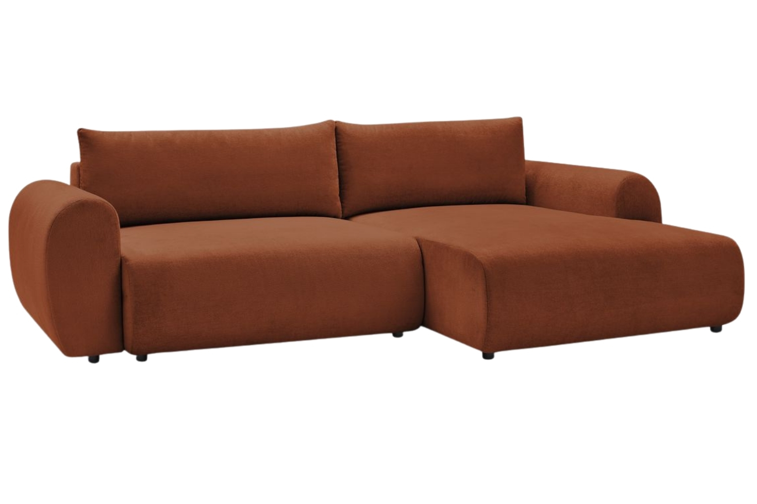 Bobochic Paris Terakotově oranžová rozkládací pohovka Lucien 314 cm