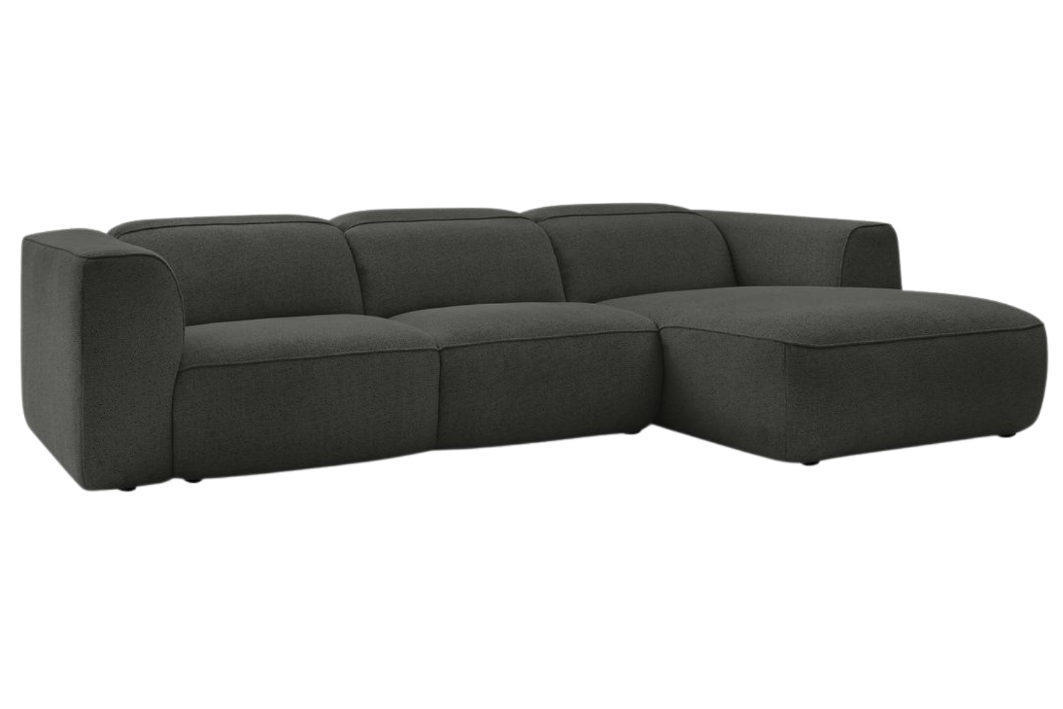 Bobochic Paris Tmavě šedá rohová pohovka William 298 cm