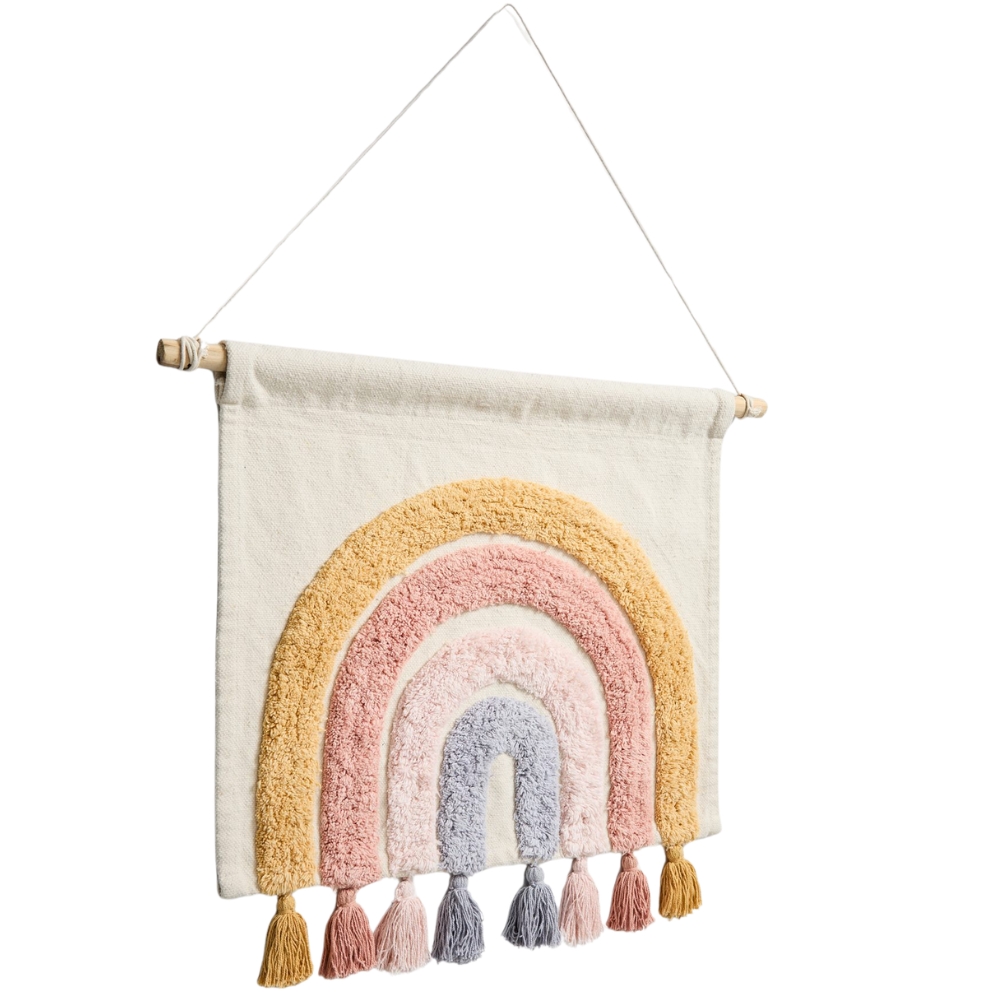 Kave Home Bavlněná nástěnná dekorace Tadea 52 x 60 cm