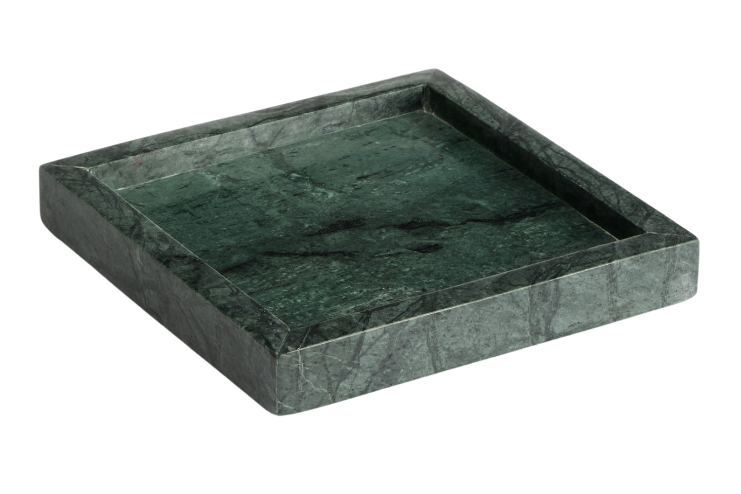 Kave Home Zelený mramorový tác Serela 18 x 18 cm