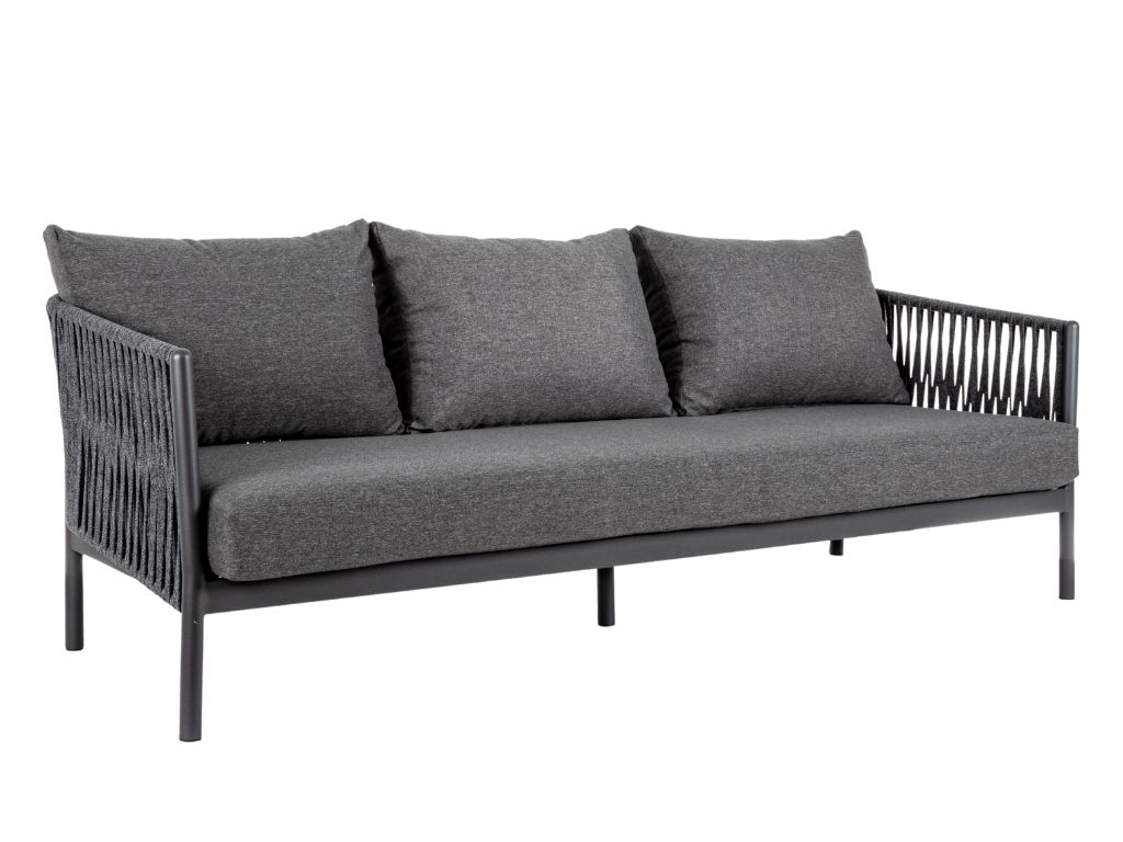 Bizzotto Tmavě šedá zahradní pohovka Florencia 220 cm