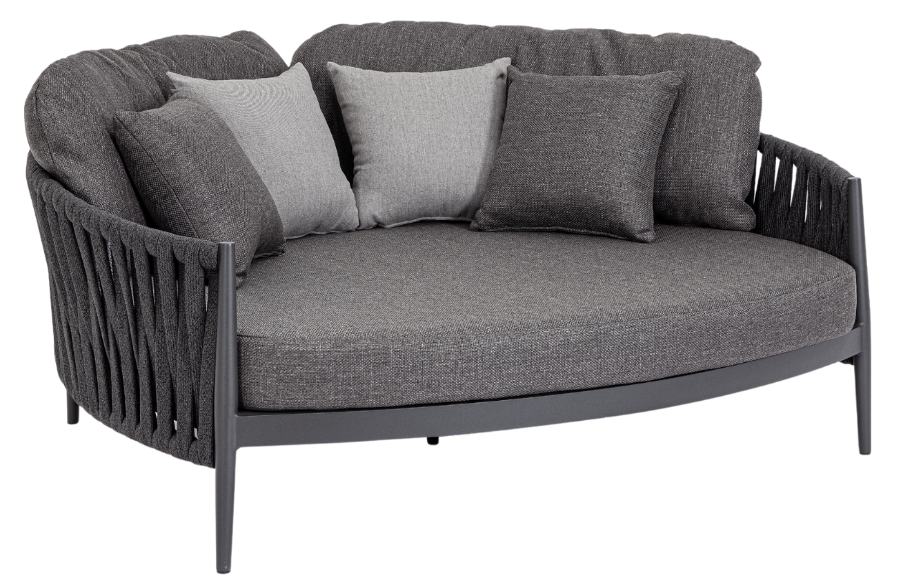 Bizzotto Tmavě šedé zahradní dvojlehátko Jacinta