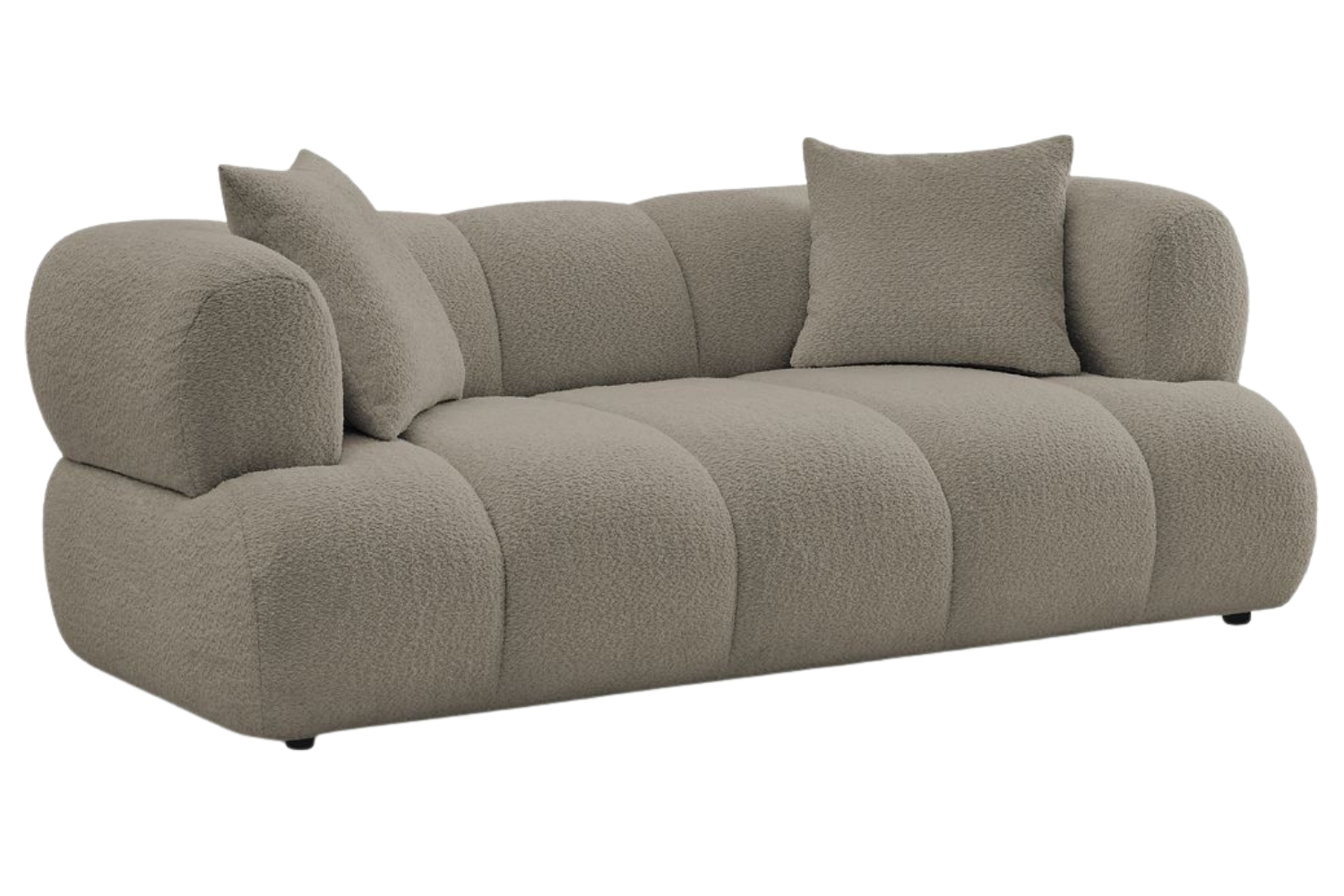 Bobochic Paris Světle hnědá bouclé dvoumístná pohovka Pamira 210 cm