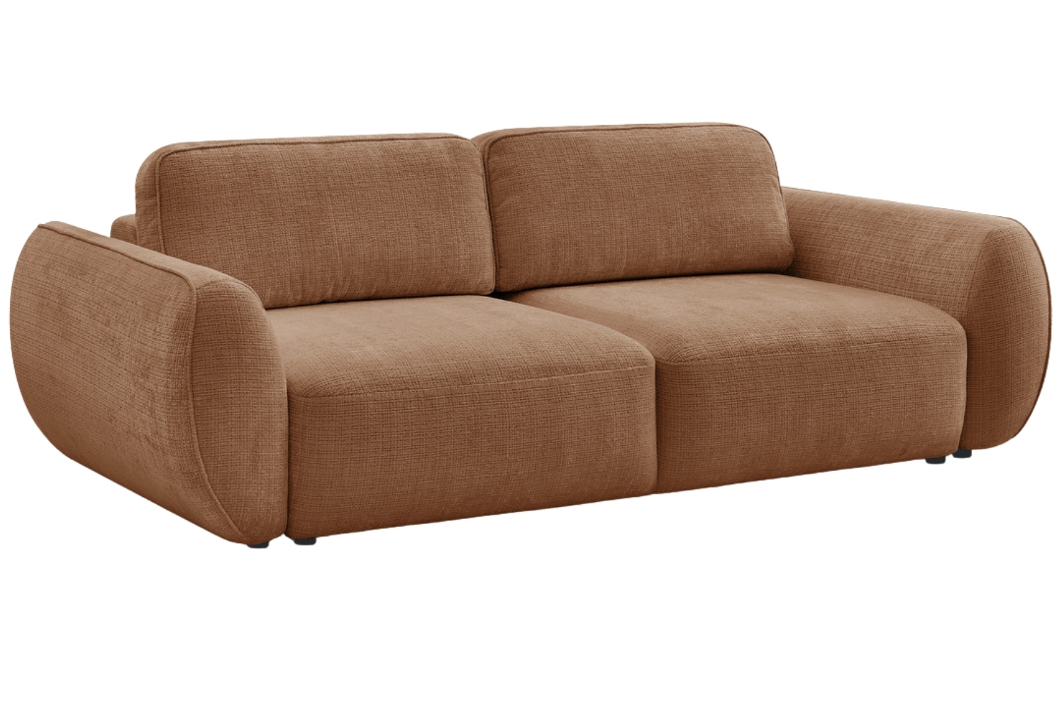 Bobochic Paris Terakotově oranžová rozkládací pohovka Denise 250 cm