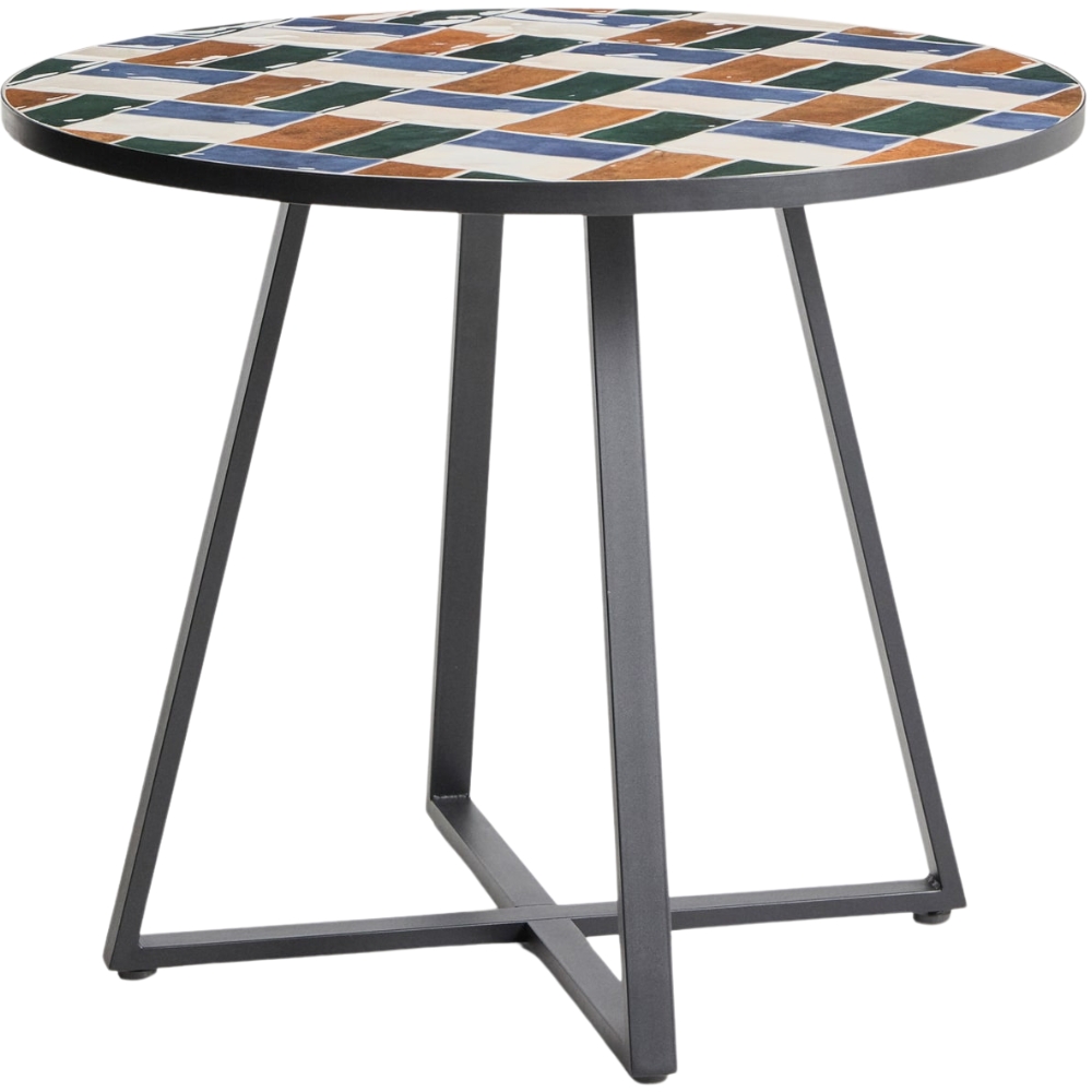 Kave Home Barvený zahradní bistro stolek Tella Ø 90 cm