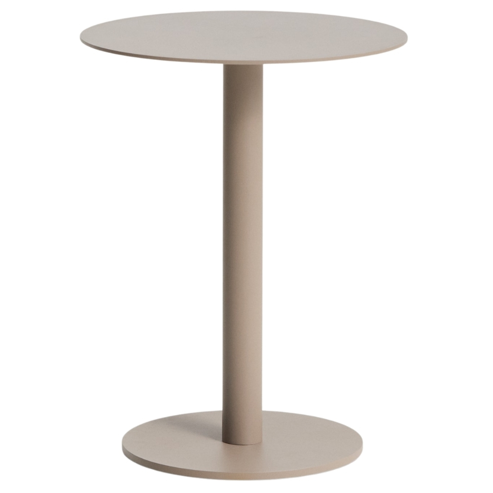 Kave Home Béžový hliníkový zahradní stolek Asinara ⌀ 40 cm