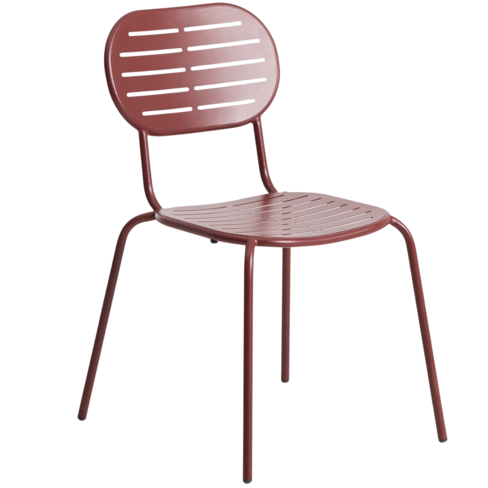 Kave Home Červená kovová zahradní židle Brai