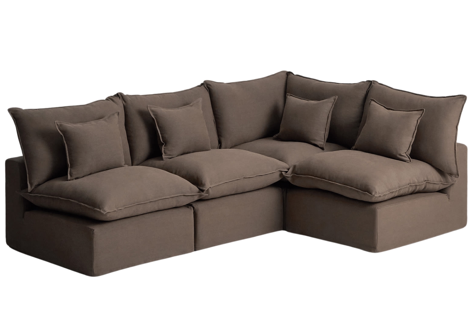 Kave Home Hnědá rohová pohovka Anarela 287 cm s odnímatelným potahem