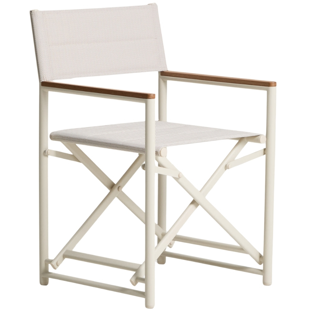 Kave Home Krémová skládací zahradní židle Tisno