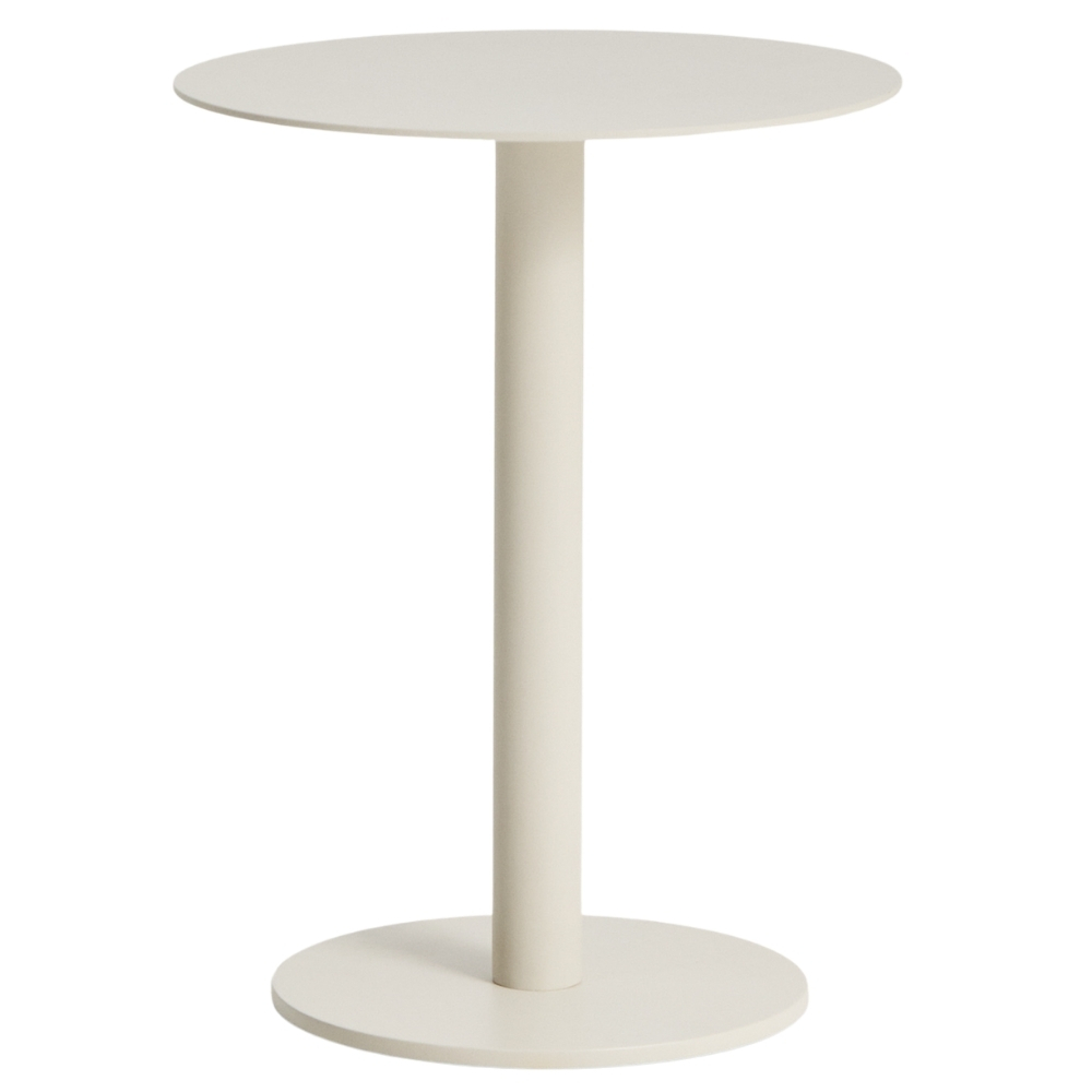 Kave Home Krémový hliníkový zahradní stolek Asinara ⌀ 40 cm