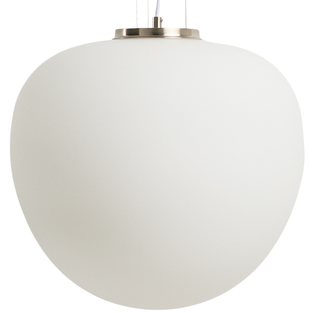 Kave Home Opálově bílé skleněné závěsné světlo Ardali Ø 40 cm