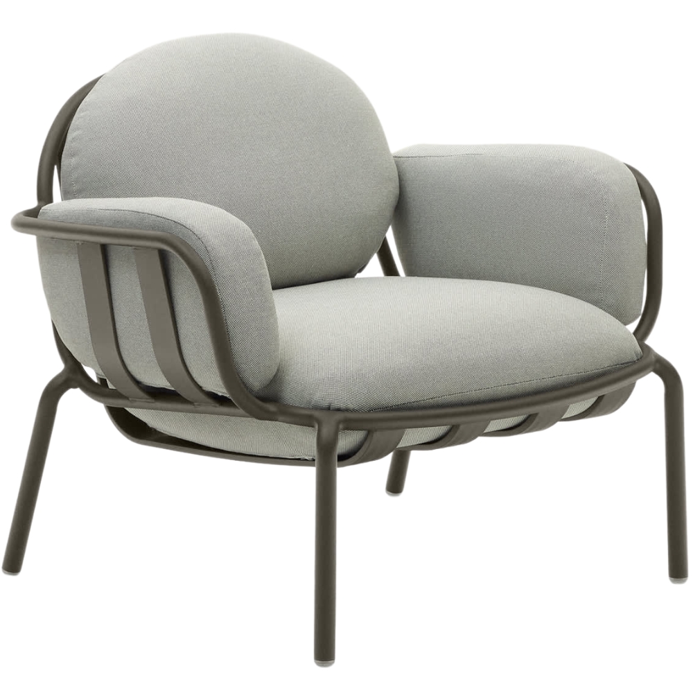 Kave Home Šedo-zelené zahradní křeslo Joncols