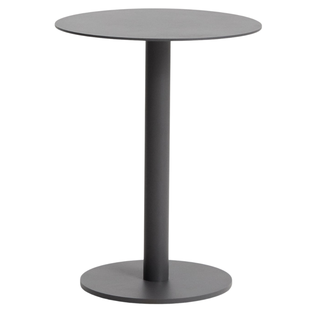 Kave Home Šedý hliníkový zahradní stolek Asinara ⌀ 40 cm