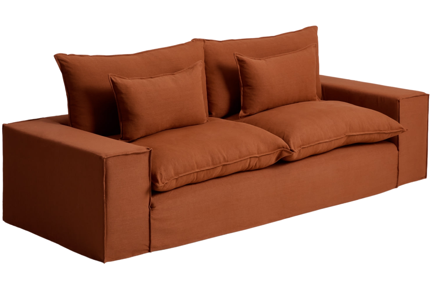 Kave Home Terakotová pohovka Anarela 280 cm s odnímatelným potahem