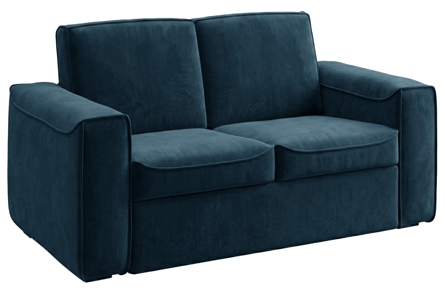 Mesonica Modrá sametová rozkládací pohovka Muno 152 cm