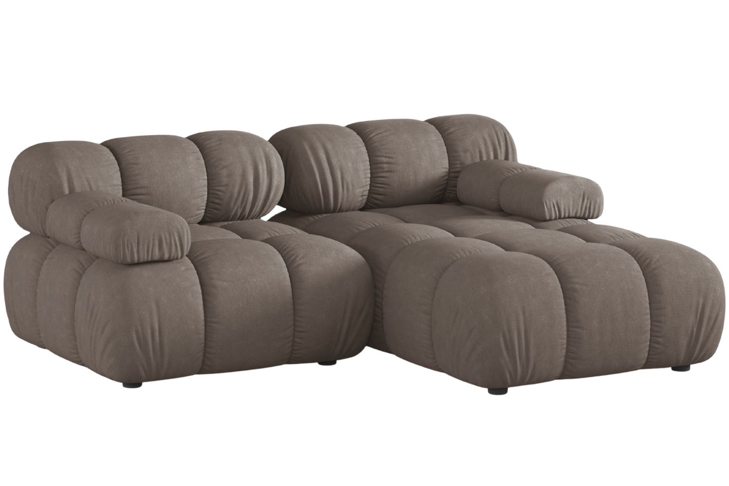 Micadoni Hnědá rohová pohovka Bellis II. 188 cm