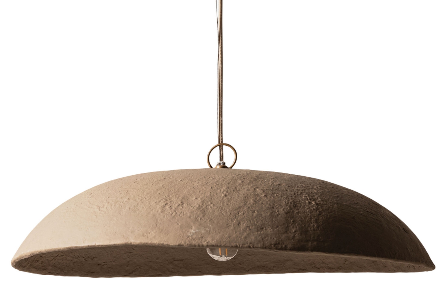 Micadoni Hnědé závěsné světlo Calantha 55 cm